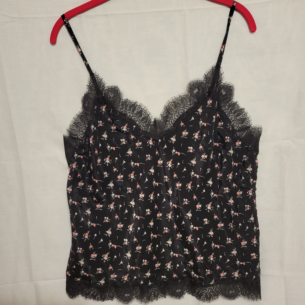 Victoria's Secret Black and Pink Lace Camisole
